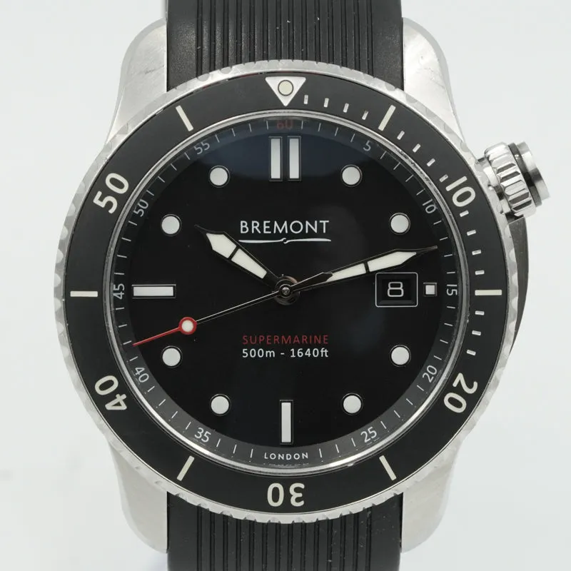 SOLD - 3/4/25 - Bremont S500 Supermarine S500-BK-2018 Dive Watch 43mm B&P 2021