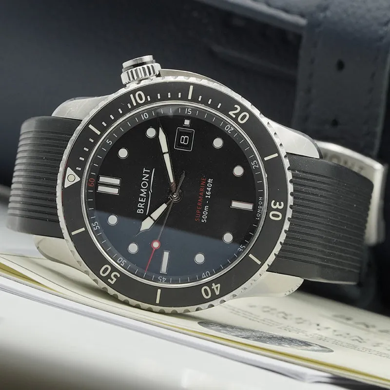SOLD - 3/4/25 - Bremont S500 Supermarine S500-BK-2018 Dive Watch 43mm B&P 2021