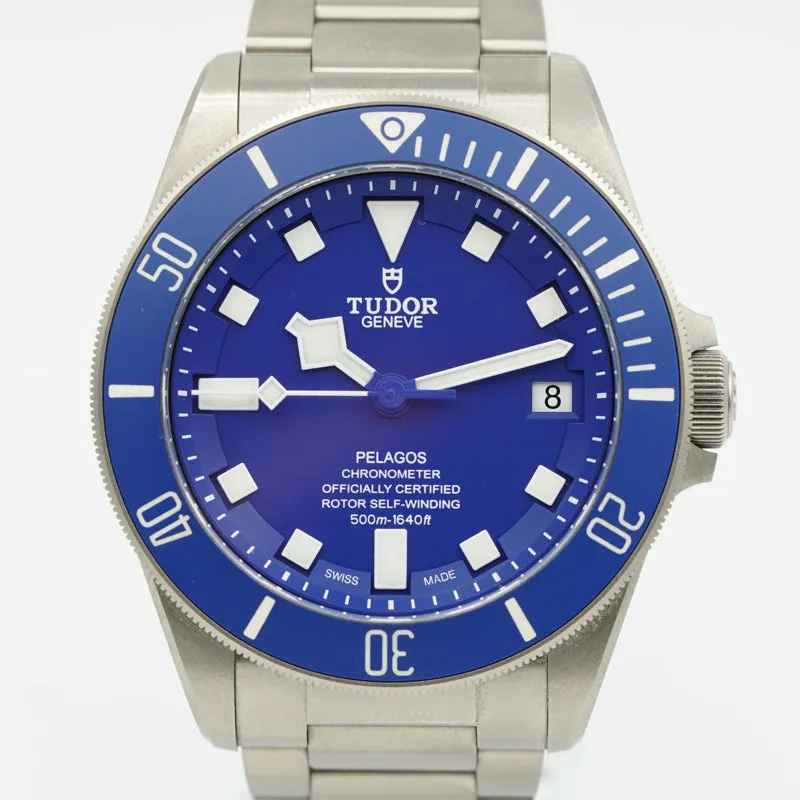 SOLD - 6/18/24 - Tudor Pelagos Blue M25600TB-0001 B&P '23 with Titanium Case 42mm
