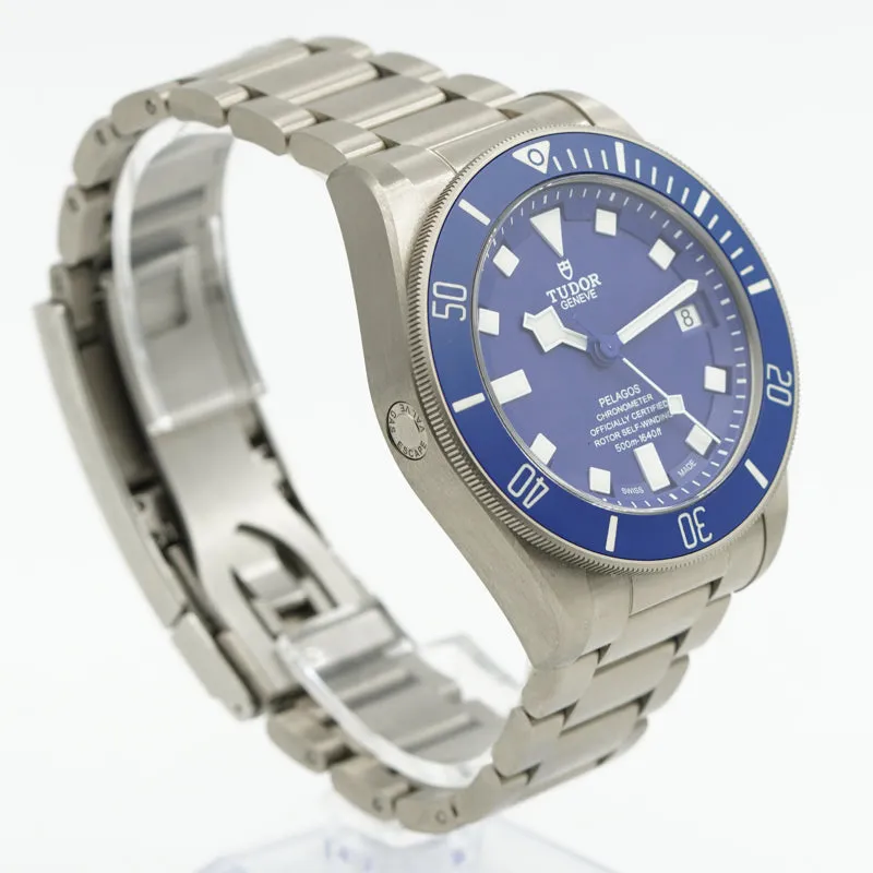 SOLD - 6/18/24 - Tudor Pelagos Blue M25600TB-0001 B&P '23 with Titanium Case 42mm