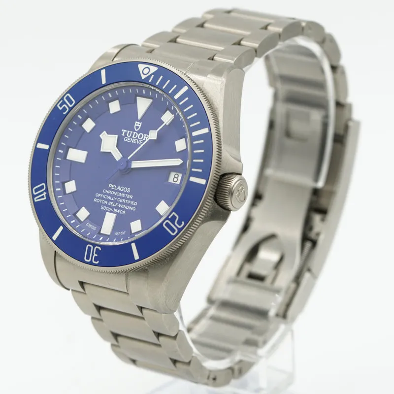 SOLD - 6/18/24 - Tudor Pelagos Blue M25600TB-0001 B&P '23 with Titanium Case 42mm