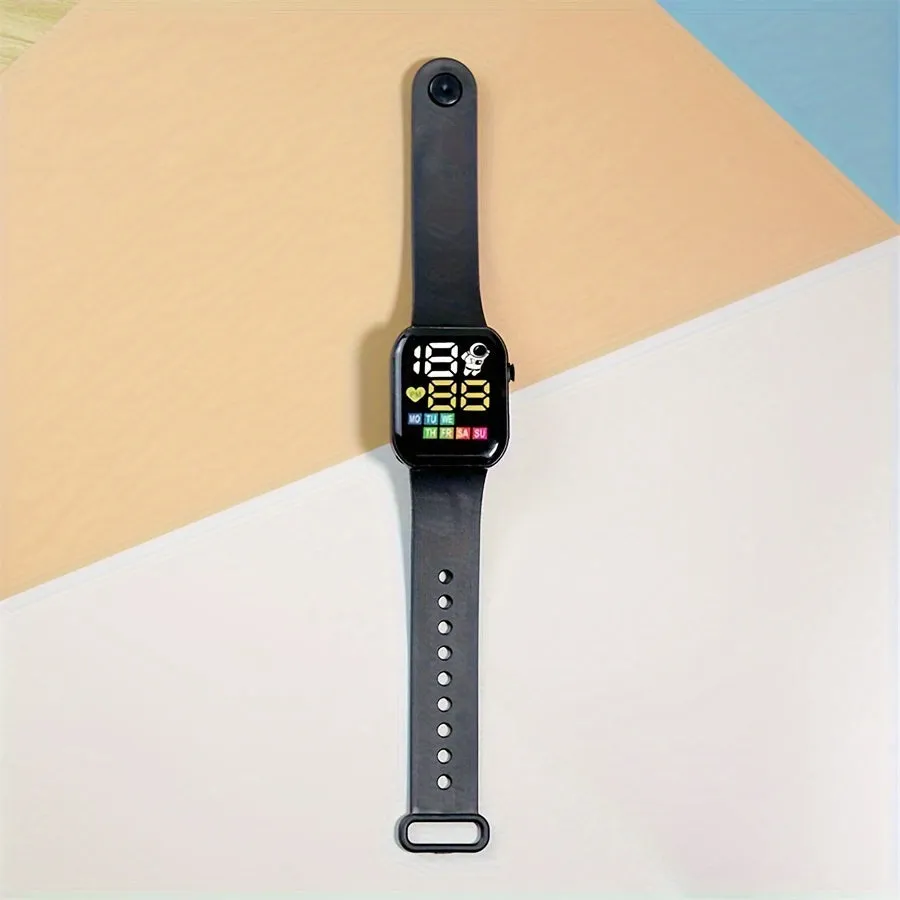 Sports Watch for Adults Digital Wrist  with Spaceman Theme, Silicone Band, Glow Details, Electronic Movement, Non-Waterproof - Adjustable Time & Date FS