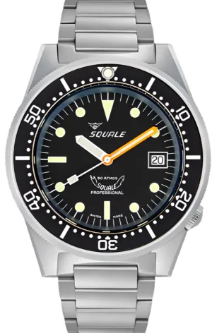 Squale 1521 Black Blasted Bracelet Watch