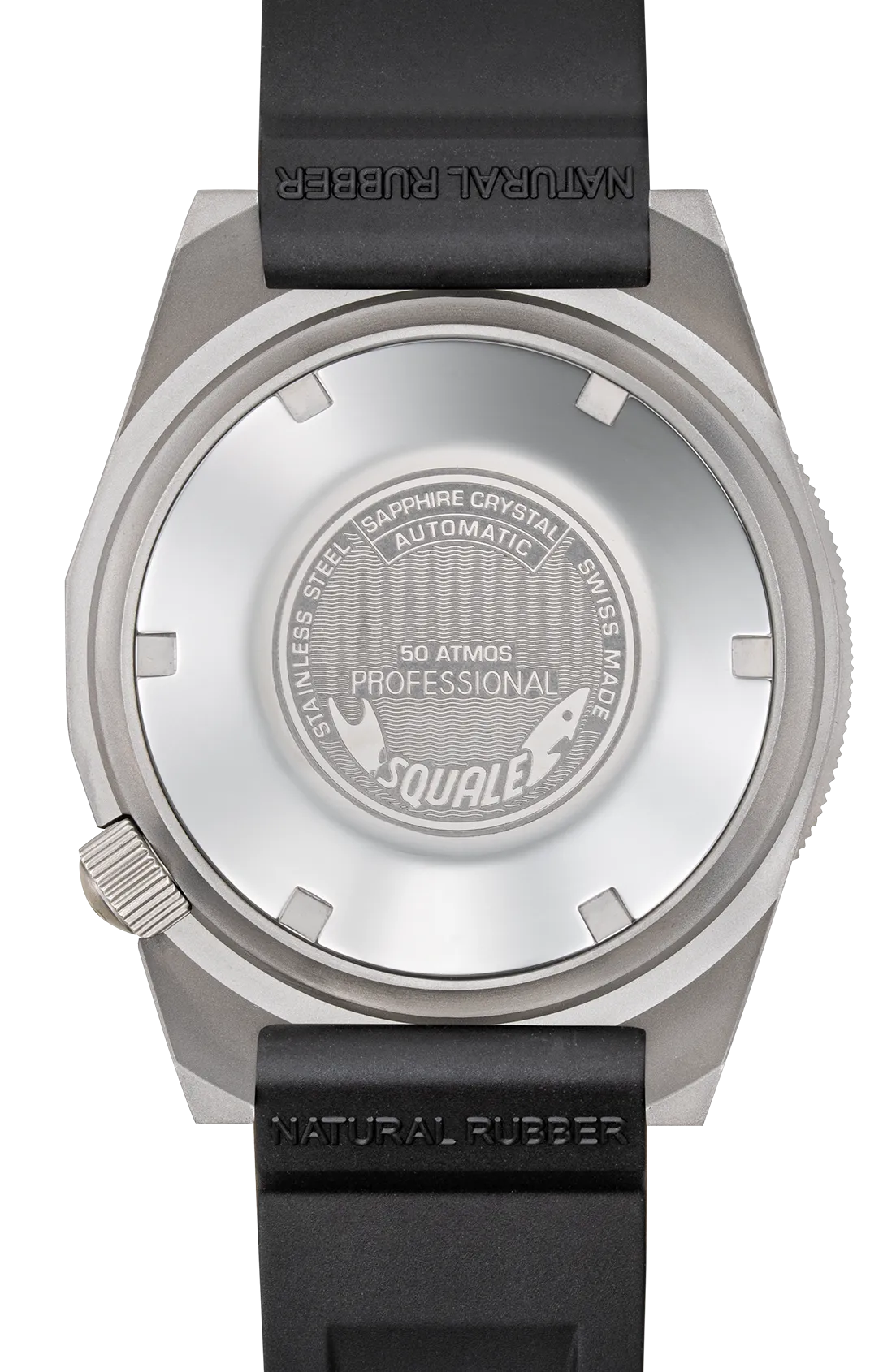 Squale 1521 Black Blasted Rubber Watch