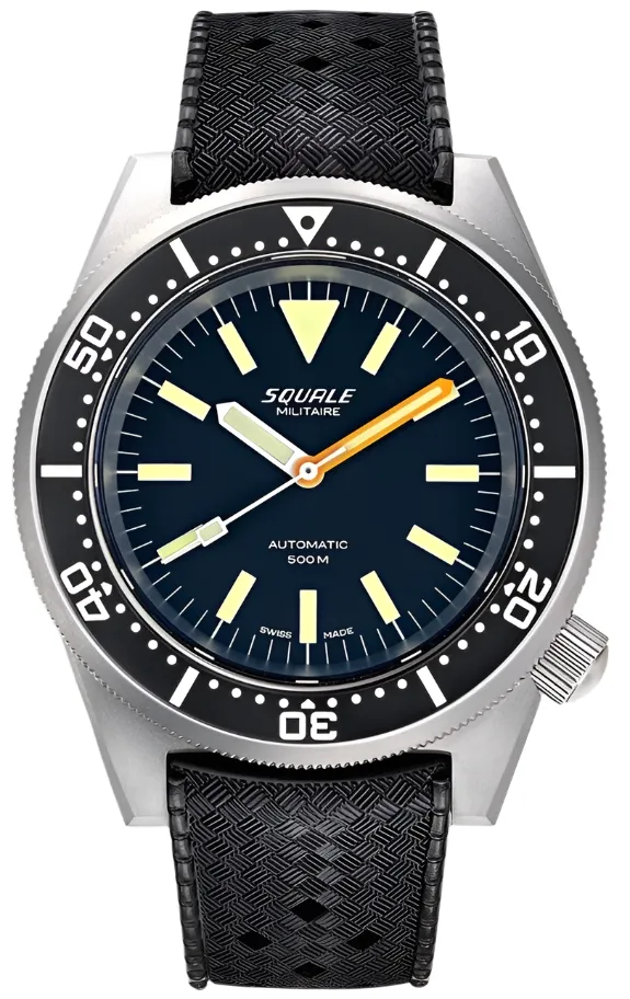 Squale 1521 Militaire Steel Blasted Rubber Watch