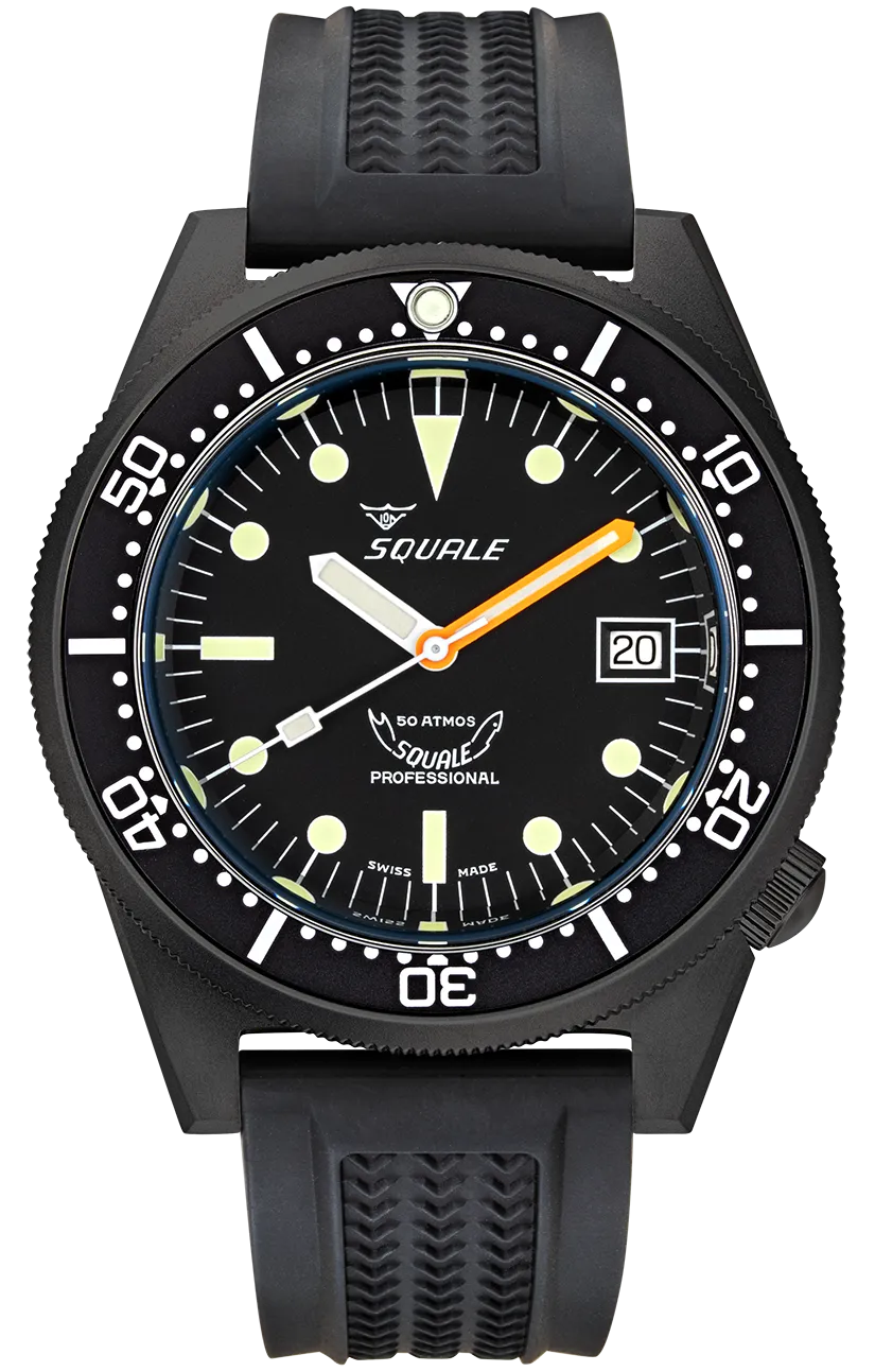 Squale 1521 PVD Rubber Watch