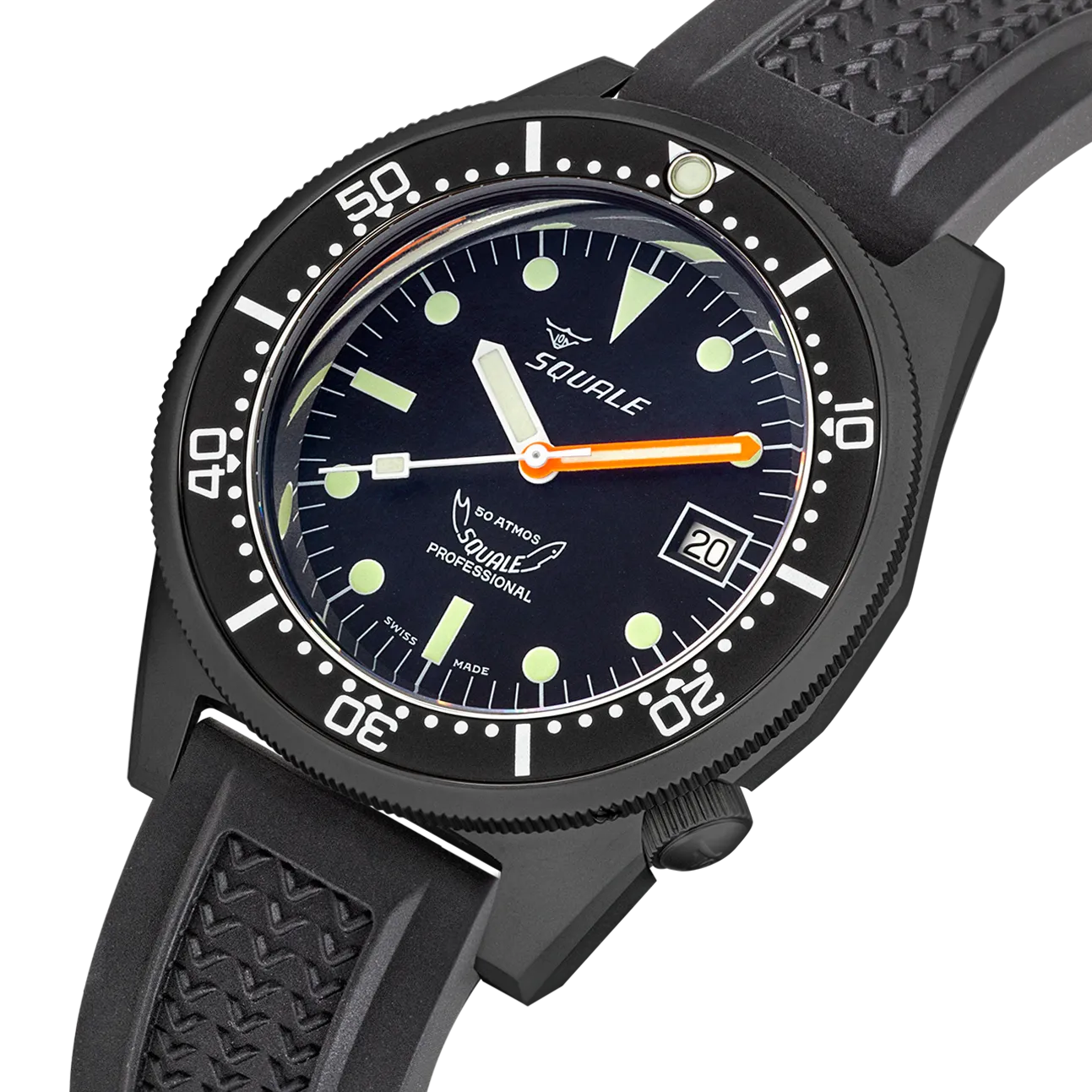 Squale 1521 PVD Rubber Watch
