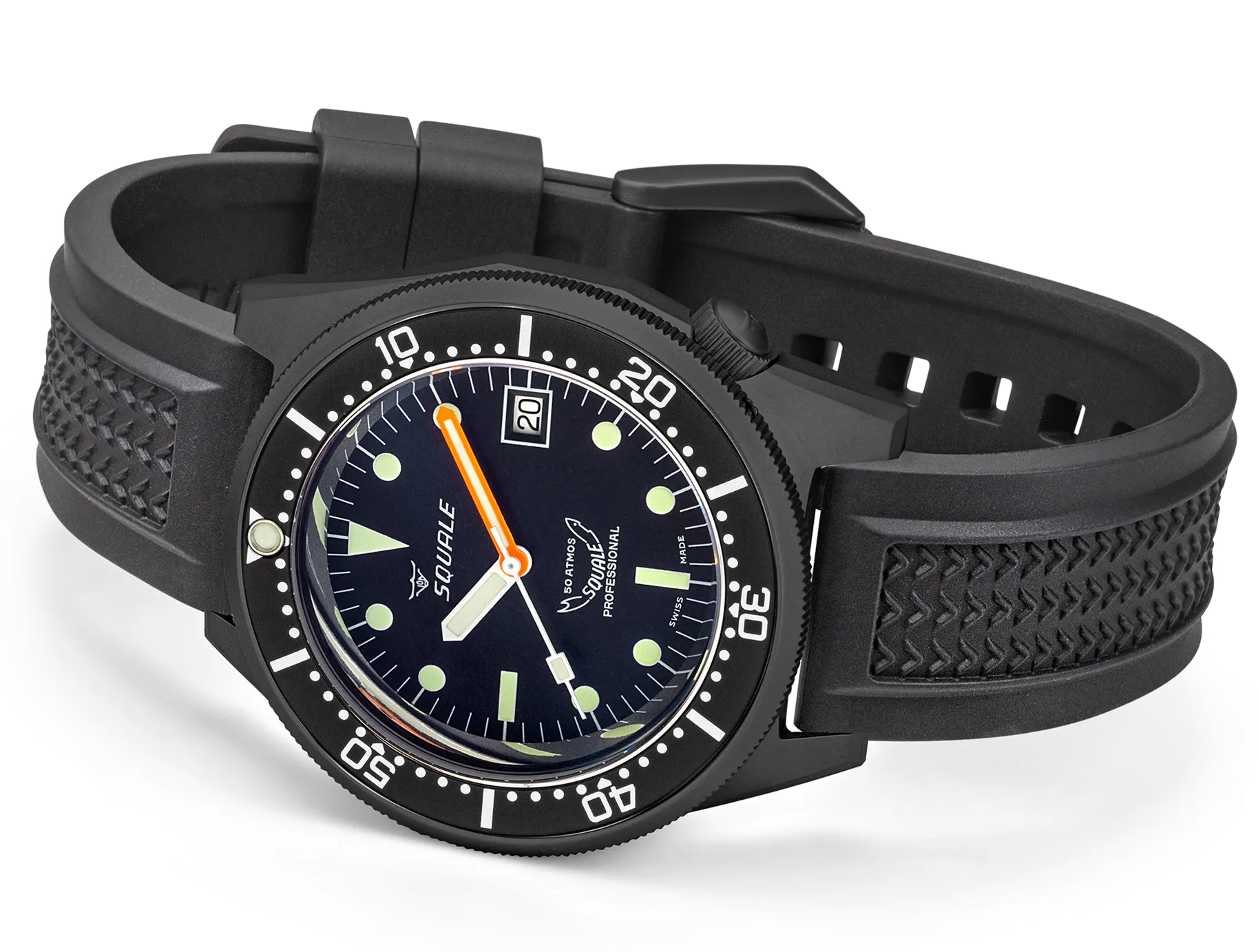 Squale 1521 PVD Rubber Watch