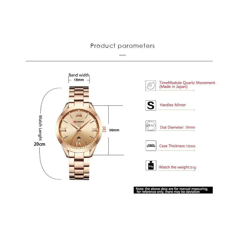 Steel Women's Bracelet Watches Female Clock
