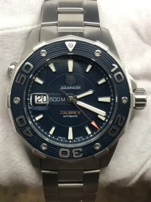 TAG Heuer Aquaracer 500m Calibre 5 WAJ2112 Blue Dial Automatic Men's Watch