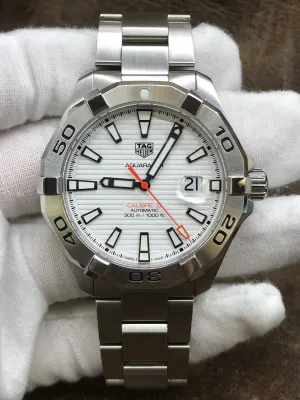 TAG Heuer Aquaracer WAY2013.BA0927 White Dial Automatic Men's Watch