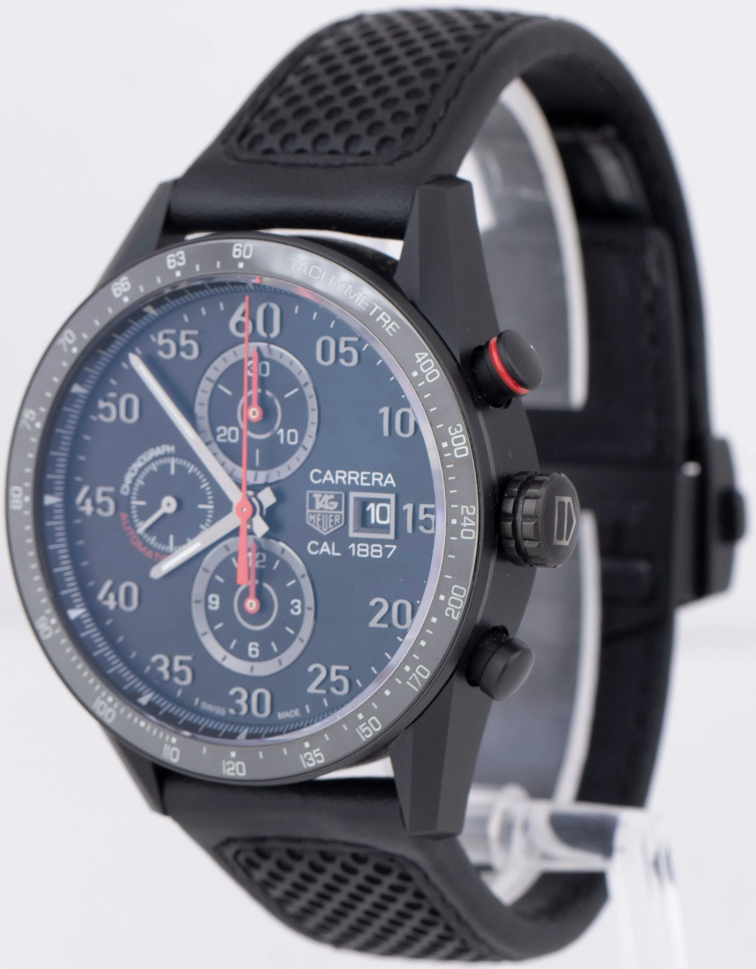 Tag Heuer Carrera Black Titanium Black PVD CAR2A80 Chronograph Date Watch BOX