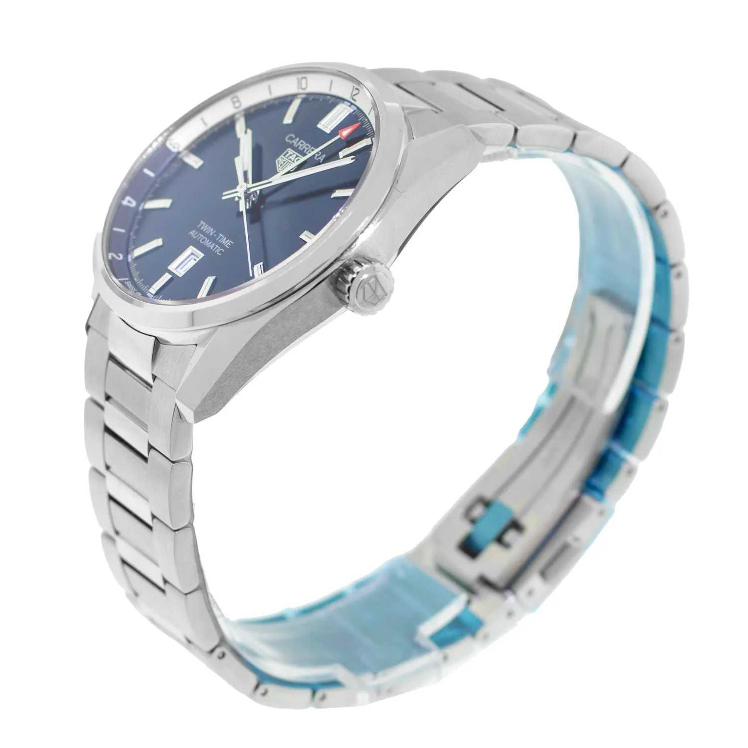 TAG Heuer Carrera Twin-Time 41mm Stainless Steel with Blue Index Dial WBN201A.BA0640