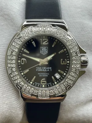 TAG Heuer Formula 1 Diamond Bezel WAC1214 Black Dial Quartz Women's Watch