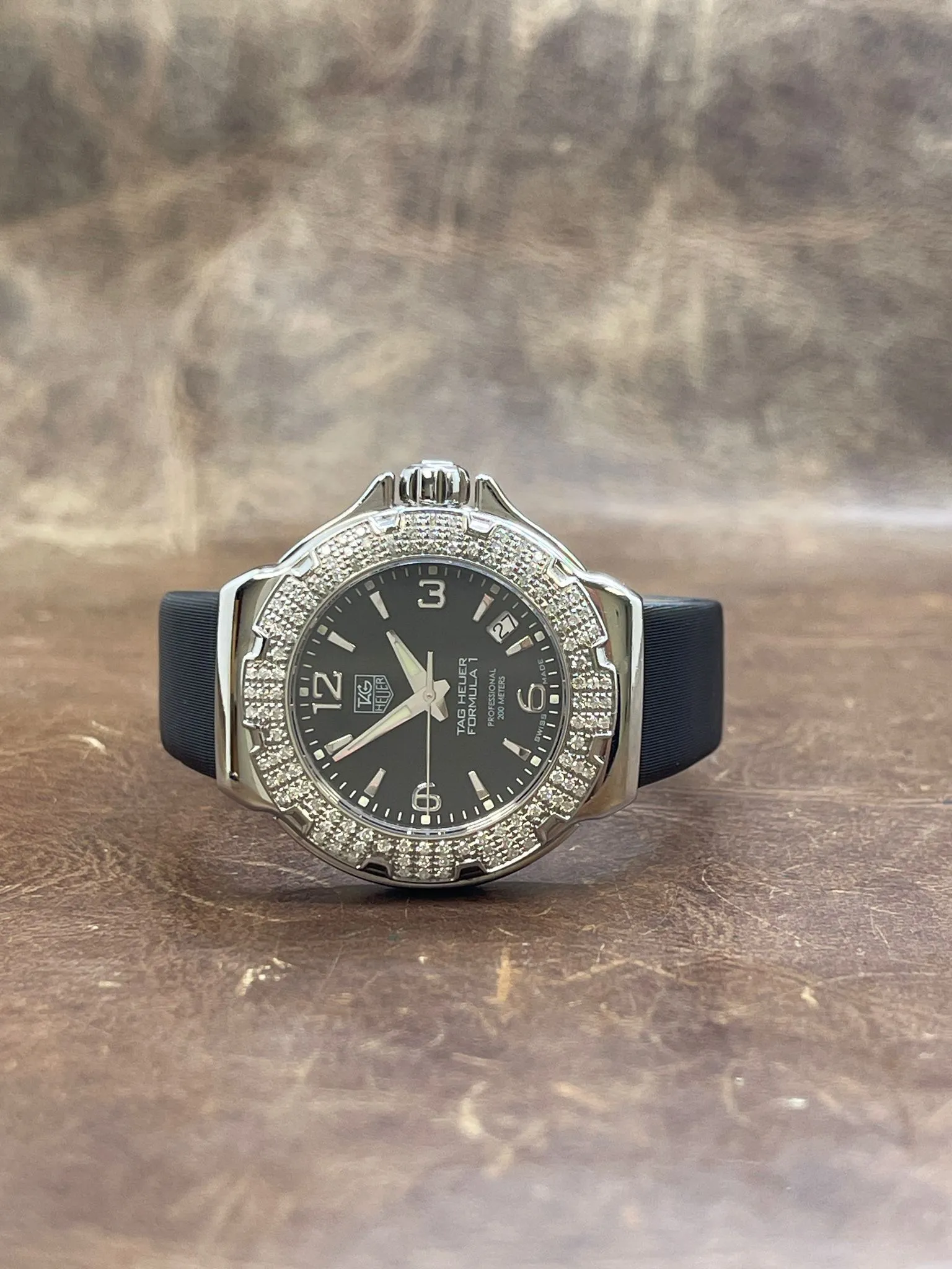 TAG Heuer Formula 1 Diamond Bezel WAC1214 Black Dial Quartz Women's Watch