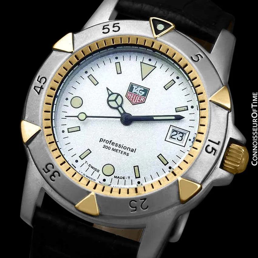 Tag Heuer Professional 1500 Mens Divers Granite Dial Watch - Stainless Steel & 18K Gold Plated