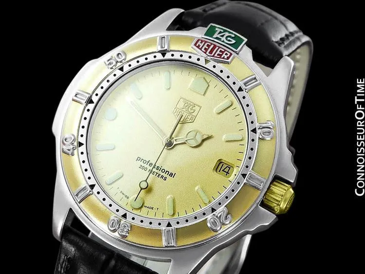 Tag Heuer Professional 2000 Mens Full Size Divers Watch - Stainless Steel & 18K Gold Plated