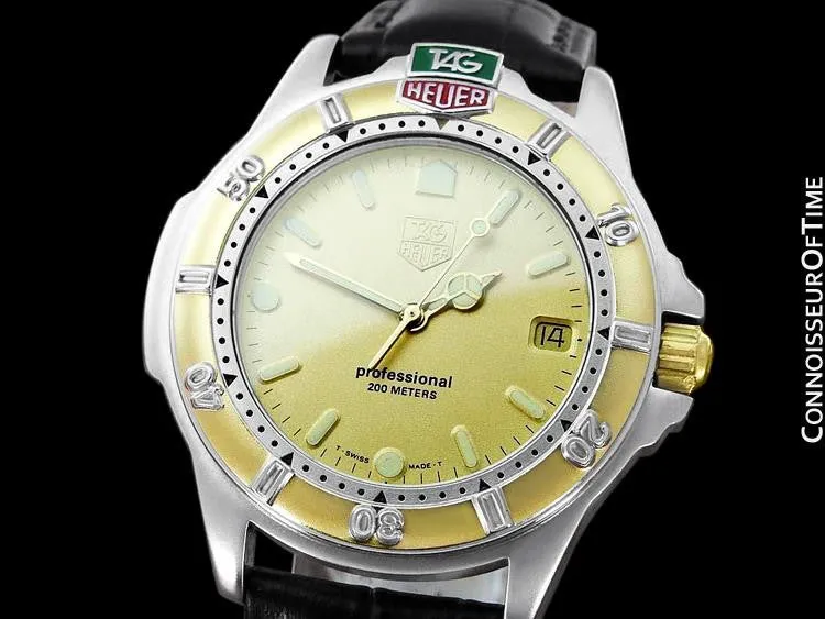 Tag Heuer Professional 2000 Mens Full Size Divers Watch - Stainless Steel & 18K Gold Plated