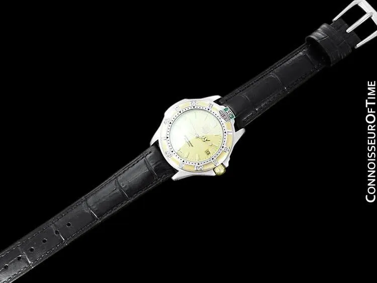 Tag Heuer Professional 2000 Mens Full Size Divers Watch - Stainless Steel & 18K Gold Plated
