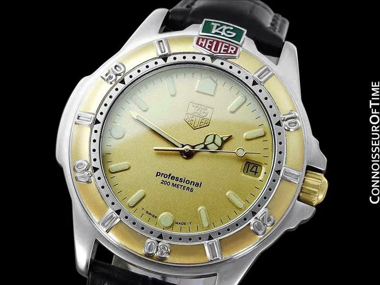 Tag Heuer Professional 2000 Mens Full Size Divers Watch - Stainless Steel & 18K Gold Plated