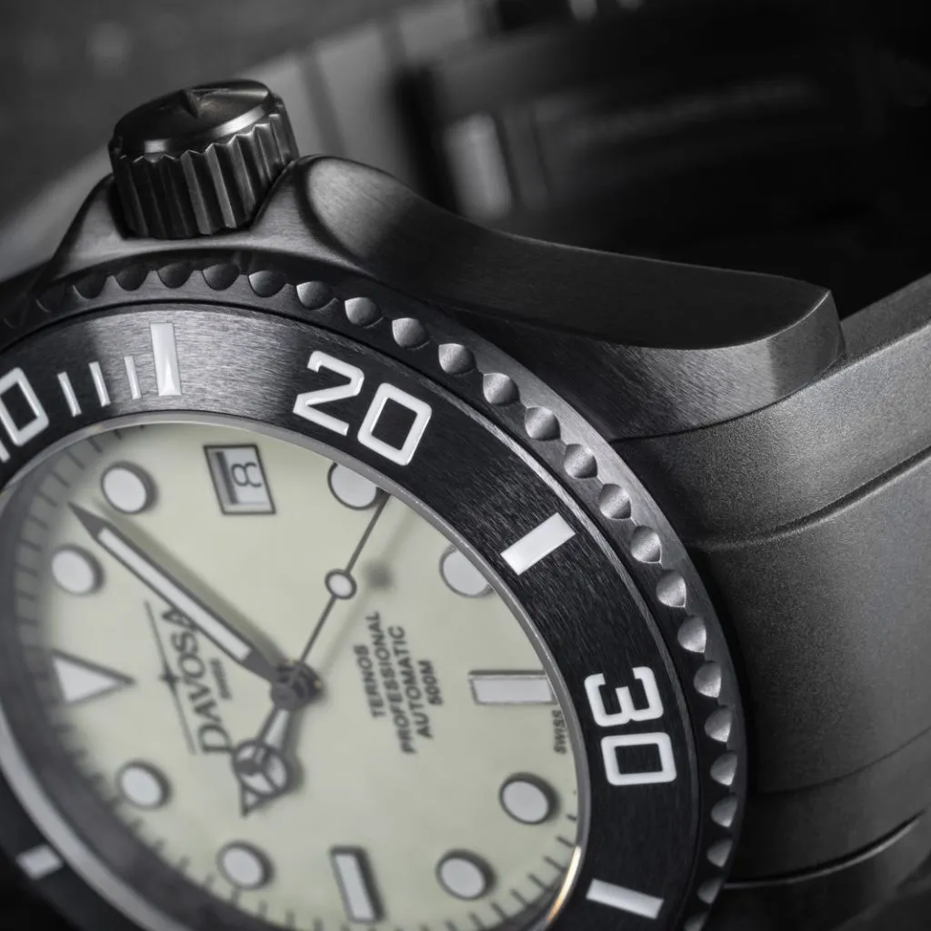 Ternos Professional Auto Megalume Black DLC Diving Watch 16158310 Limited Edition OUTLET