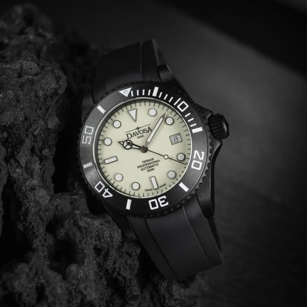 Ternos Professional Auto Megalume Black DLC Diving Watch 16158310 Limited Edition OUTLET