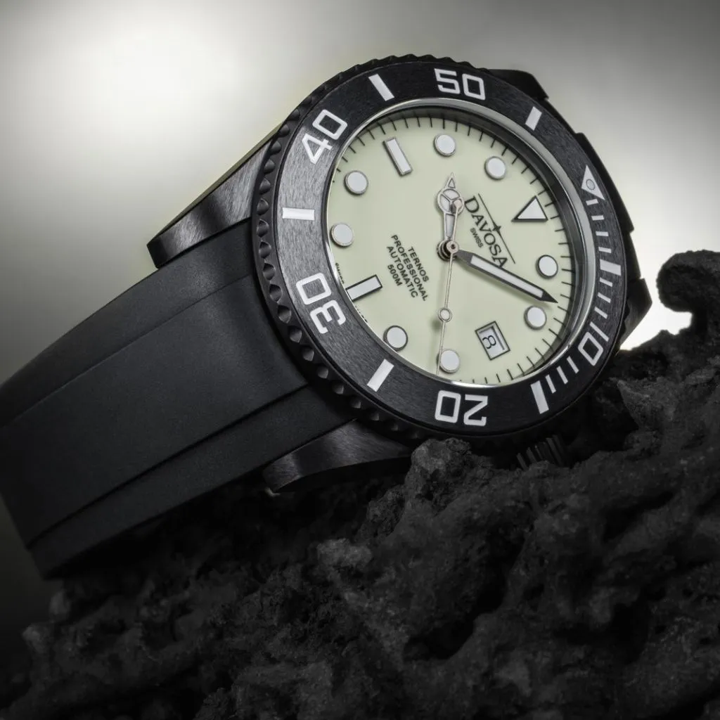 Ternos Professional Auto Megalume Black DLC Diving Watch 16158310 Limited Edition OUTLET