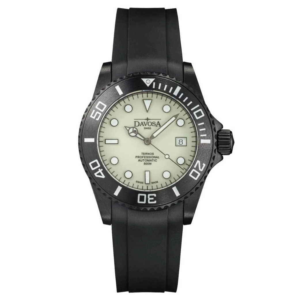 Ternos Professional Auto Megalume Black DLC Diving Watch 16158310 Limited Edition OUTLET