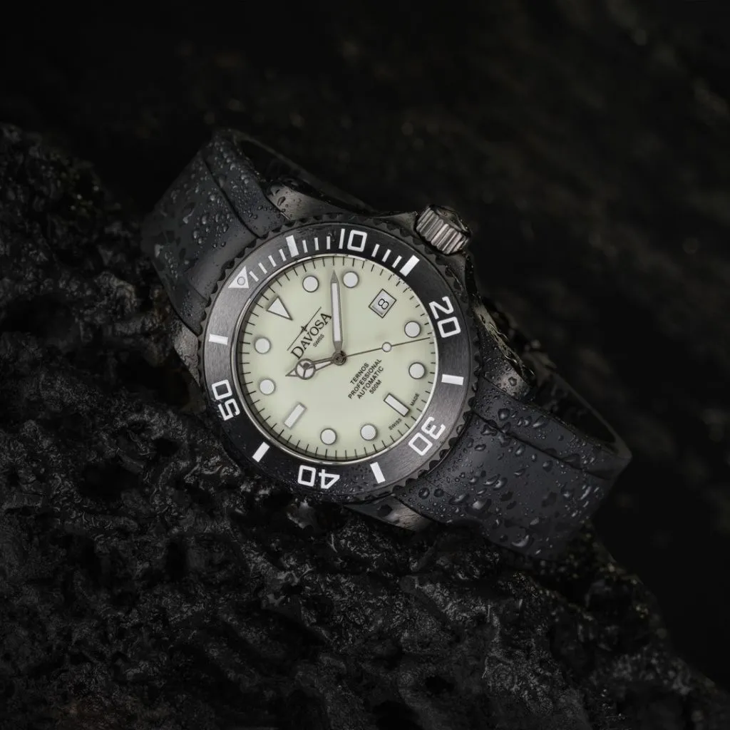 Ternos Professional Auto Megalume Black DLC Diving Watch 16158310 Limited Edition OUTLET