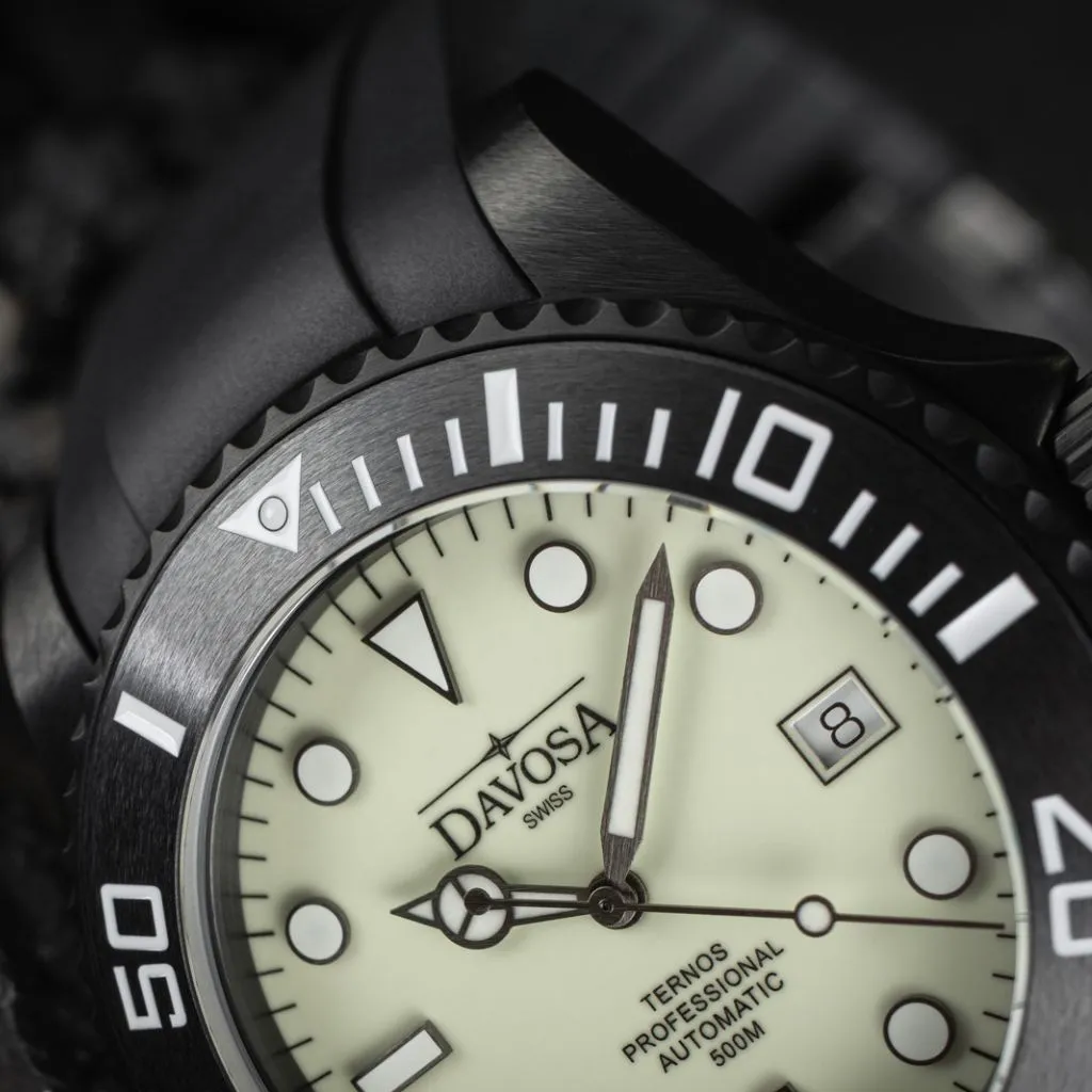 Ternos Professional Auto Megalume Black DLC Diving Watch 16158310 Limited Edition OUTLET