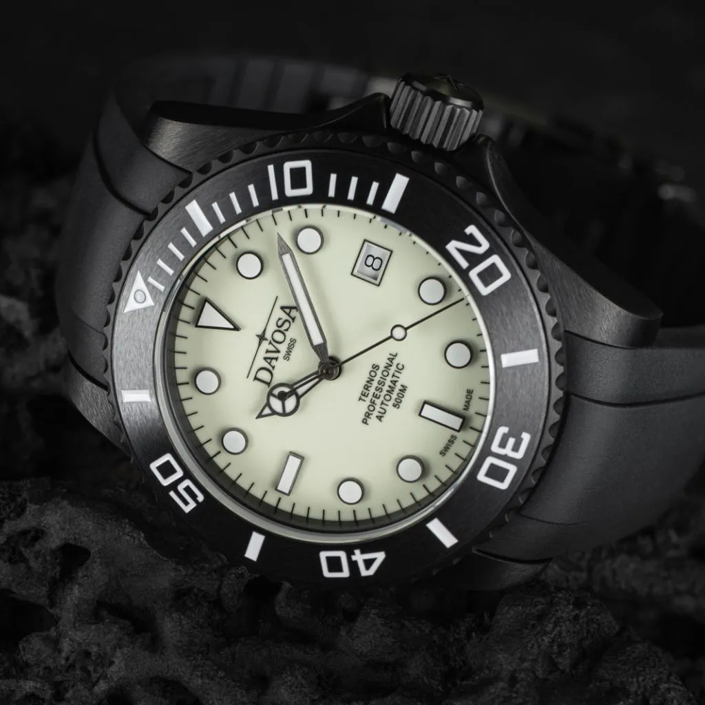 Ternos Professional Auto Megalume Black DLC Diving Watch 16158310 Limited Edition OUTLET