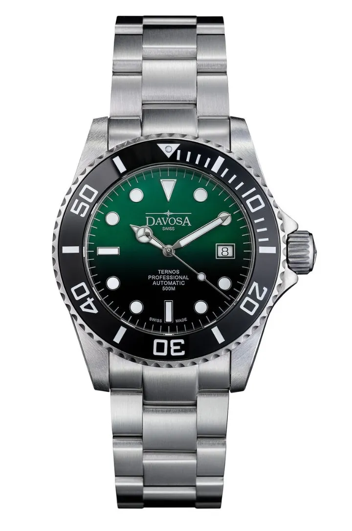 Ternos Professional Automatic 500m Green Black Diving Watch 16155975 OUTLET