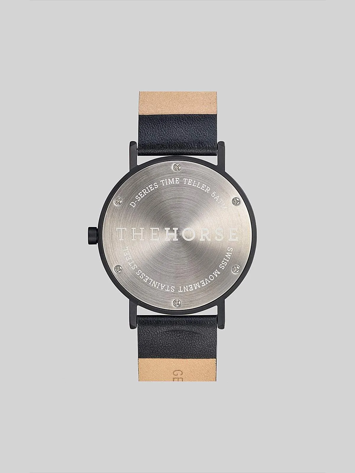 The Horse D-Series Black Black Leather Watch