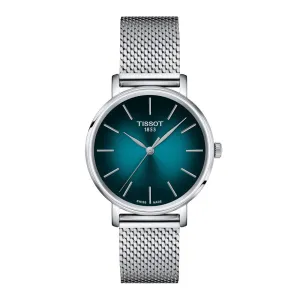 Tissot Everytime (34mm) Mens Stainless Steel Green Dial Mesh Strap Watch