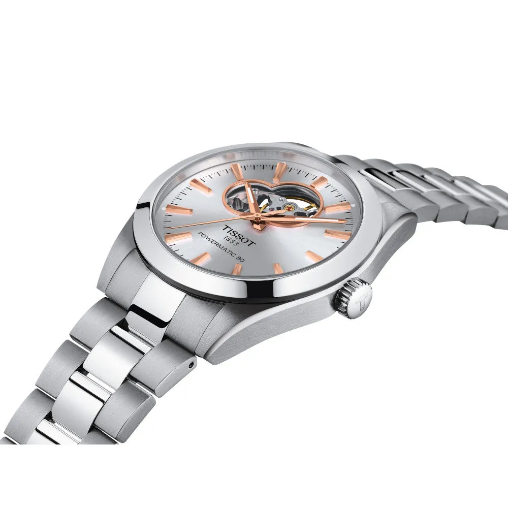 Tissot Gentlemen Powermatic 80 Open Heart Stainless Steel Watch