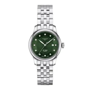 Tissot Le Locle Automatic Lady Stainless Steel Diamond and Green Dial Watch