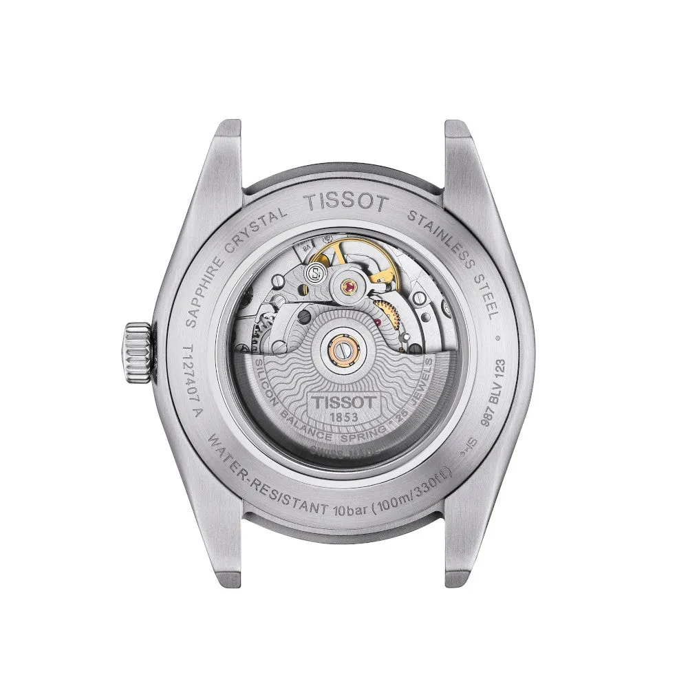 Tissot Powermatic 80 Silicium Mens Stainless Steel Blue Dial Watch