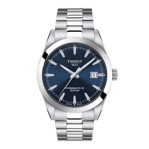 Tissot Powermatic 80 Silicium Mens Stainless Steel Blue Dial Watch