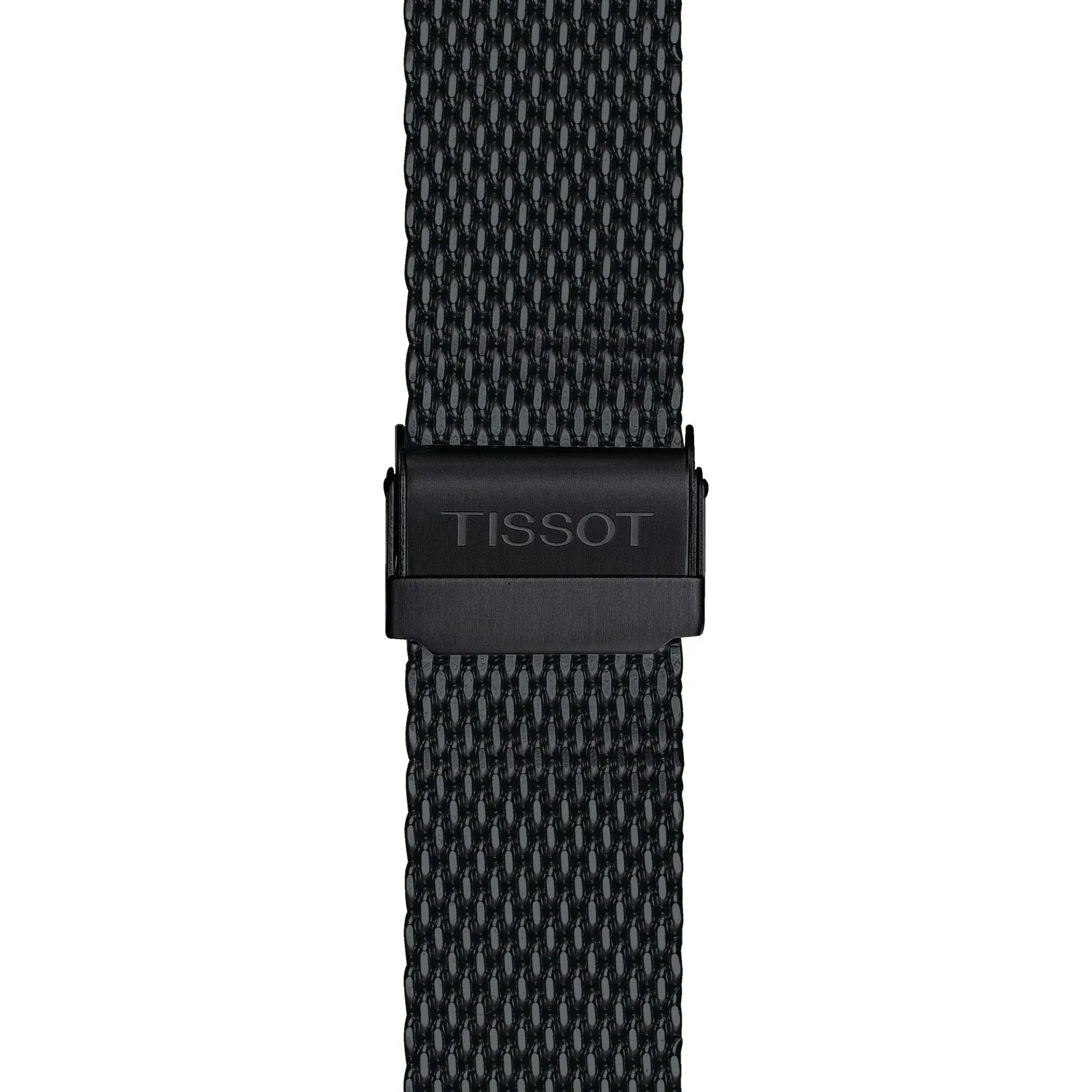 Tissot PR 100 Chronograph Mens Black Tone Black Dial Mesh Strap Watch