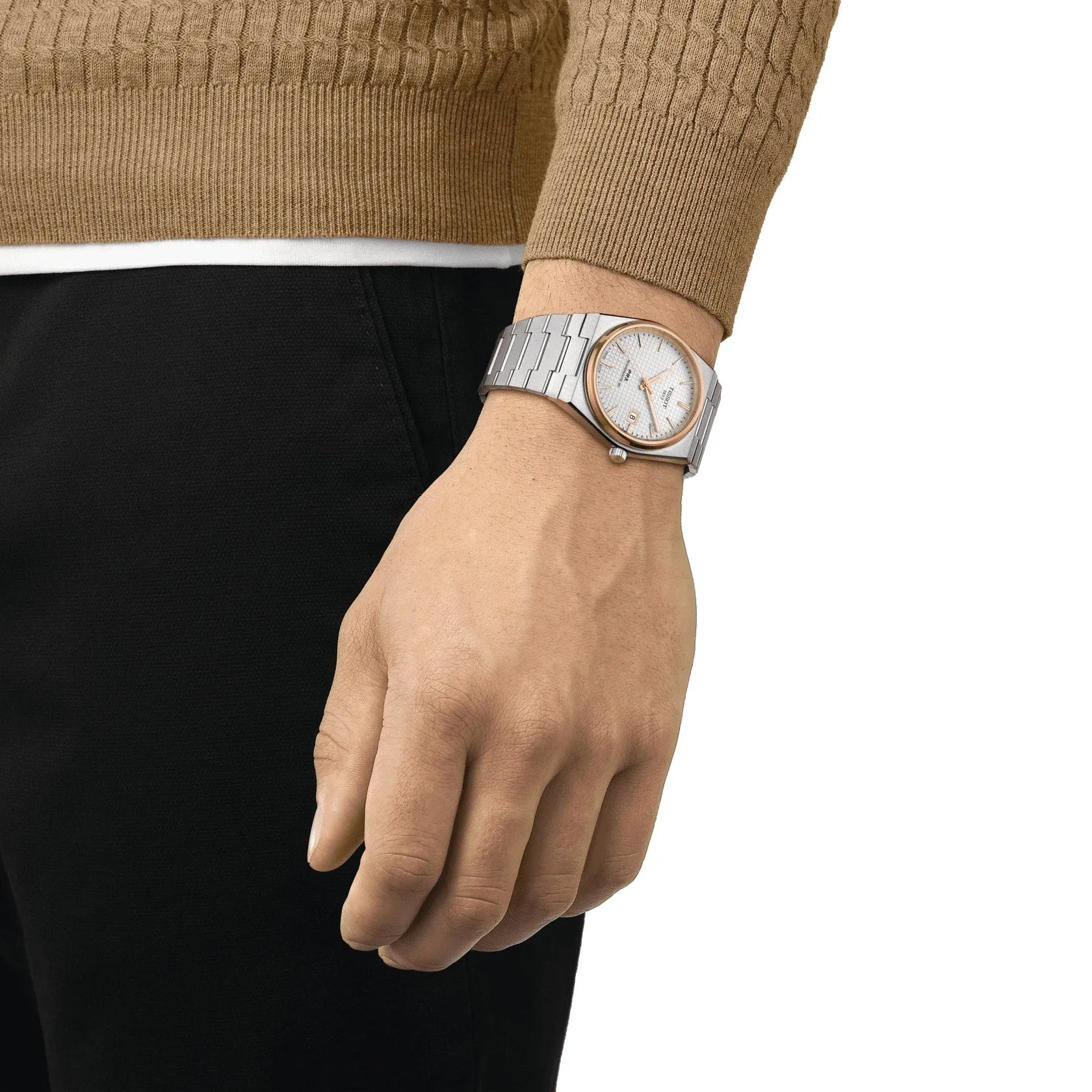 Tissot PRX Powermatic 80 Mens Two Tone Watch