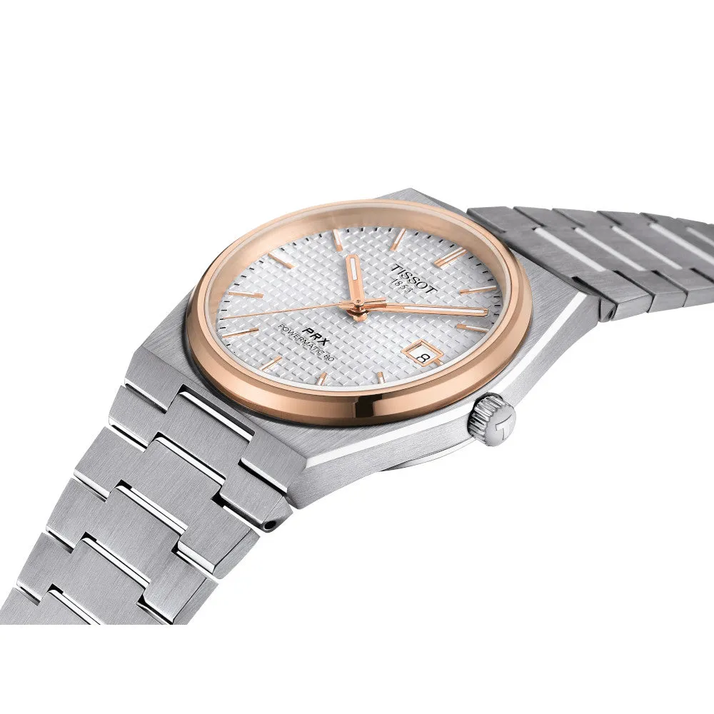 Tissot PRX Powermatic 80 Mens Two Tone Watch