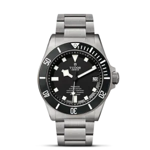 TUDOR Pelagos 42mm Case, Black Dial, Titanium Bracelet (M25600TN-0001)