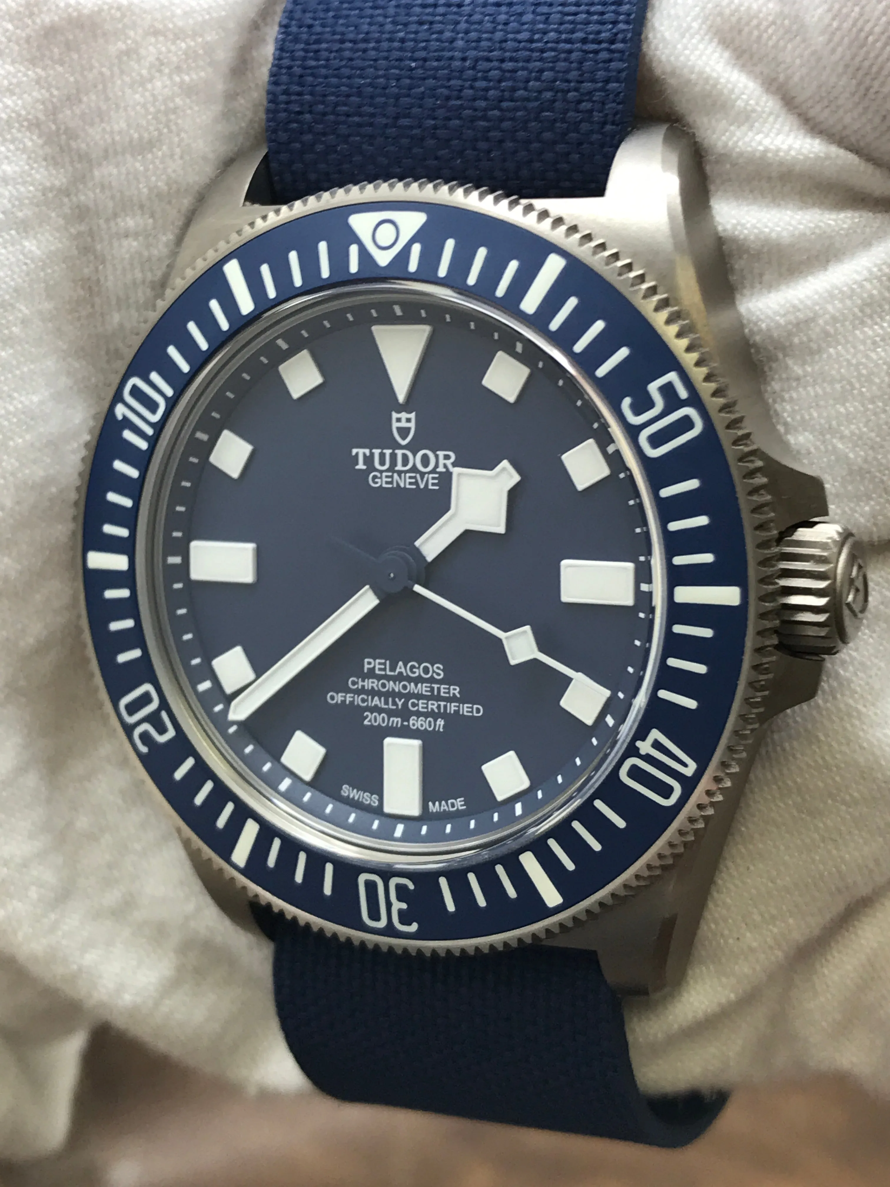 Tudor Pelagos FDX Marine National 25707 Blue Dial Automatic Men's Watch