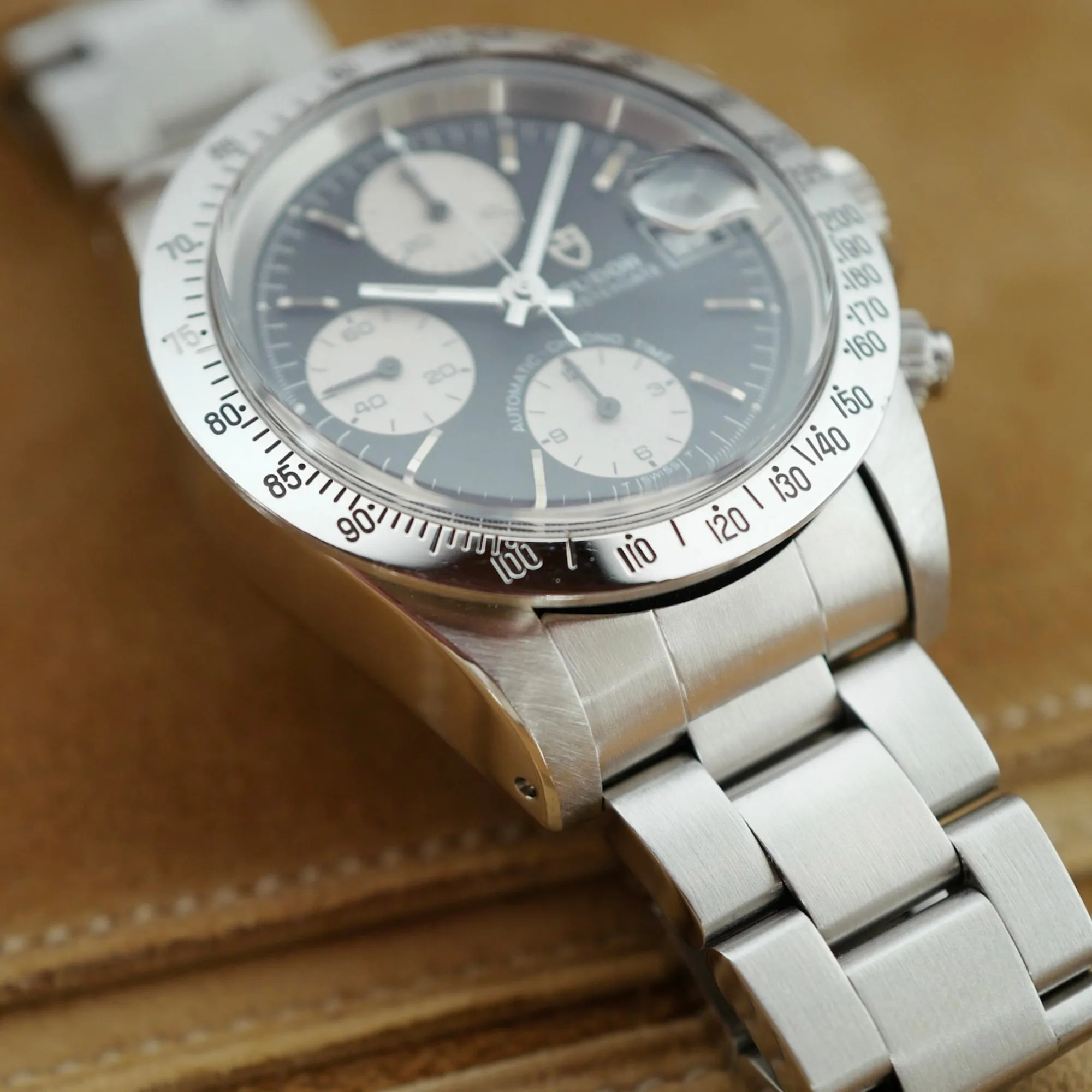 Tudor Steel Big Block Chronograph Ref. 79180 with Original Warranty (New Arrival)