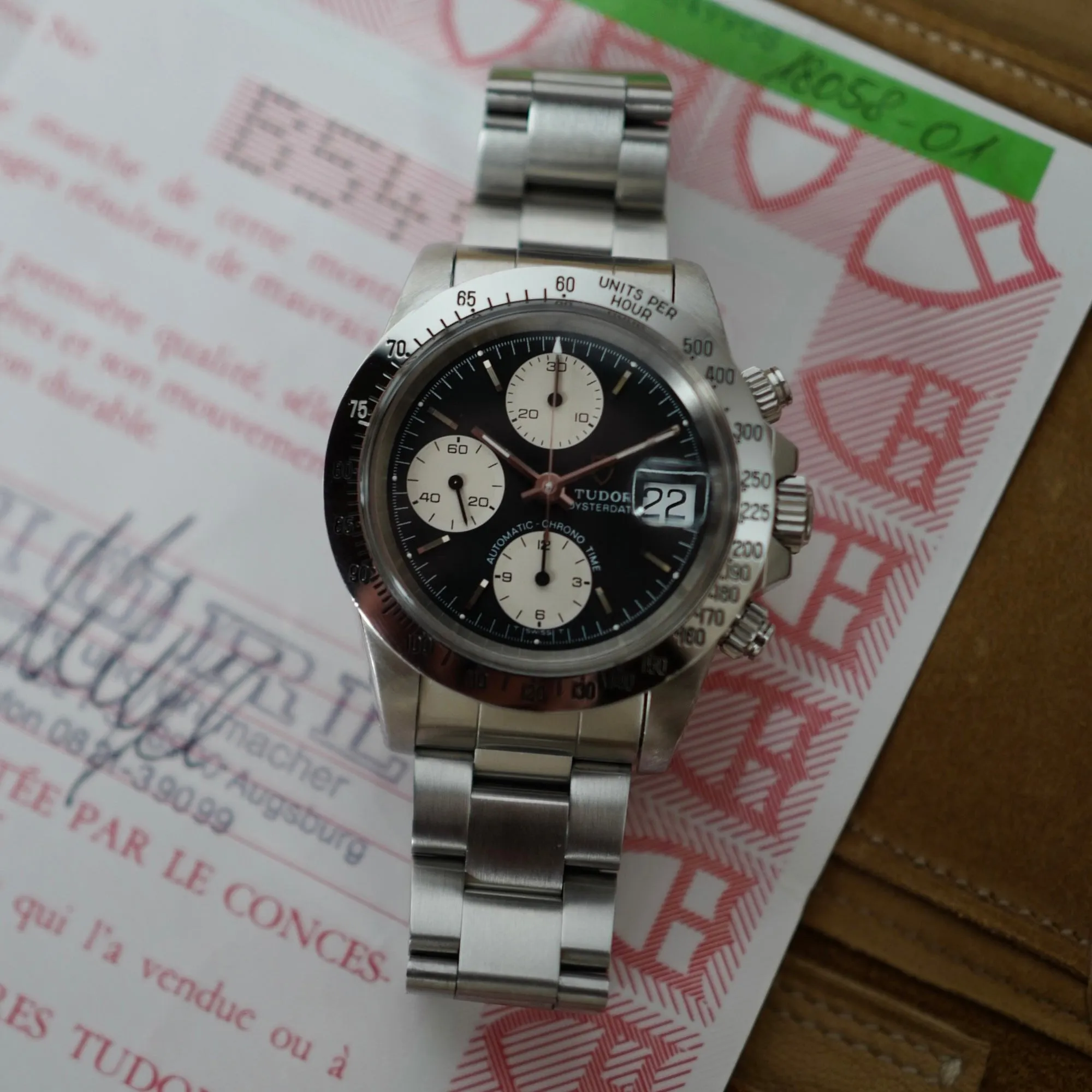 Tudor Steel Big Block Chronograph Ref. 79180 with Original Warranty (New Arrival)