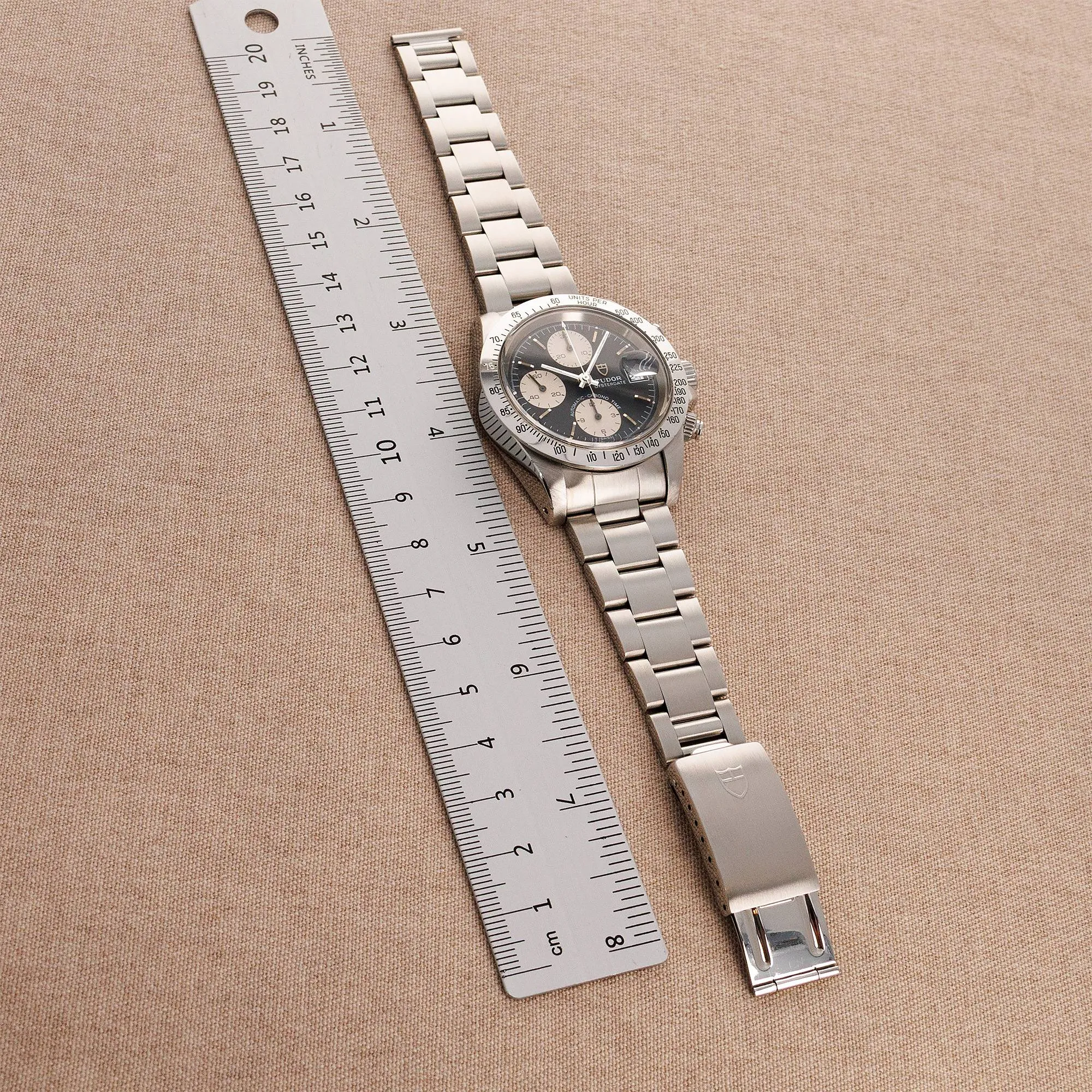 Tudor Steel Big Block Chronograph Ref. 79180 with Original Warranty (New Arrival)
