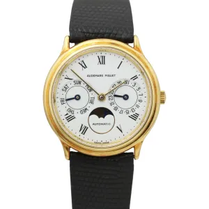 UNPOLISHED Audemars Piguet Classic DayDate Moonphase 25589BA 18k Gold 33mm Watch