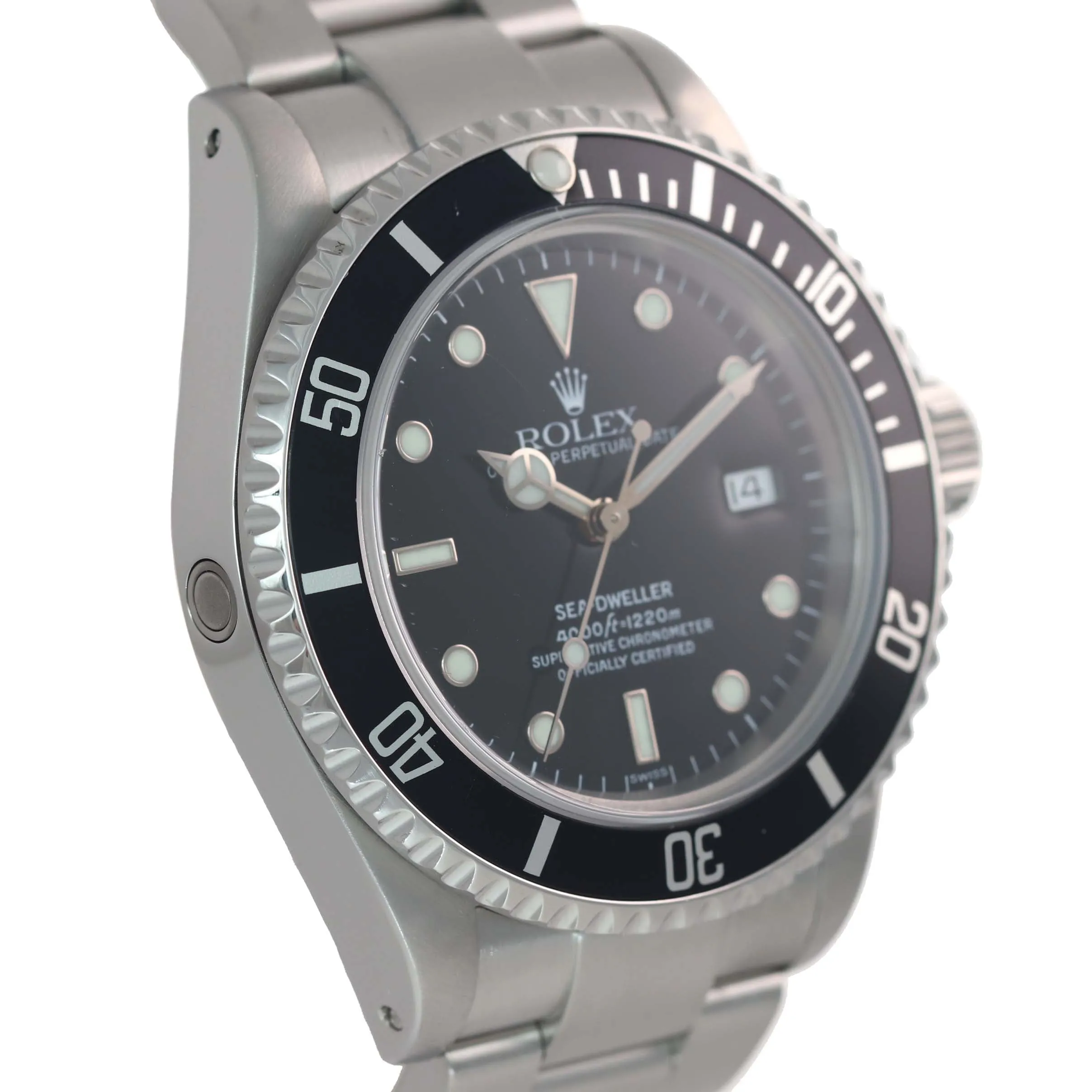 Warranty Rolex Sea-Dweller Stainless Steel 16600 40mm Date Black Dive Watch