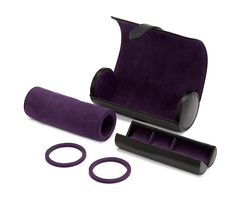 WOLF Blake Watch Roll - Black/Purple