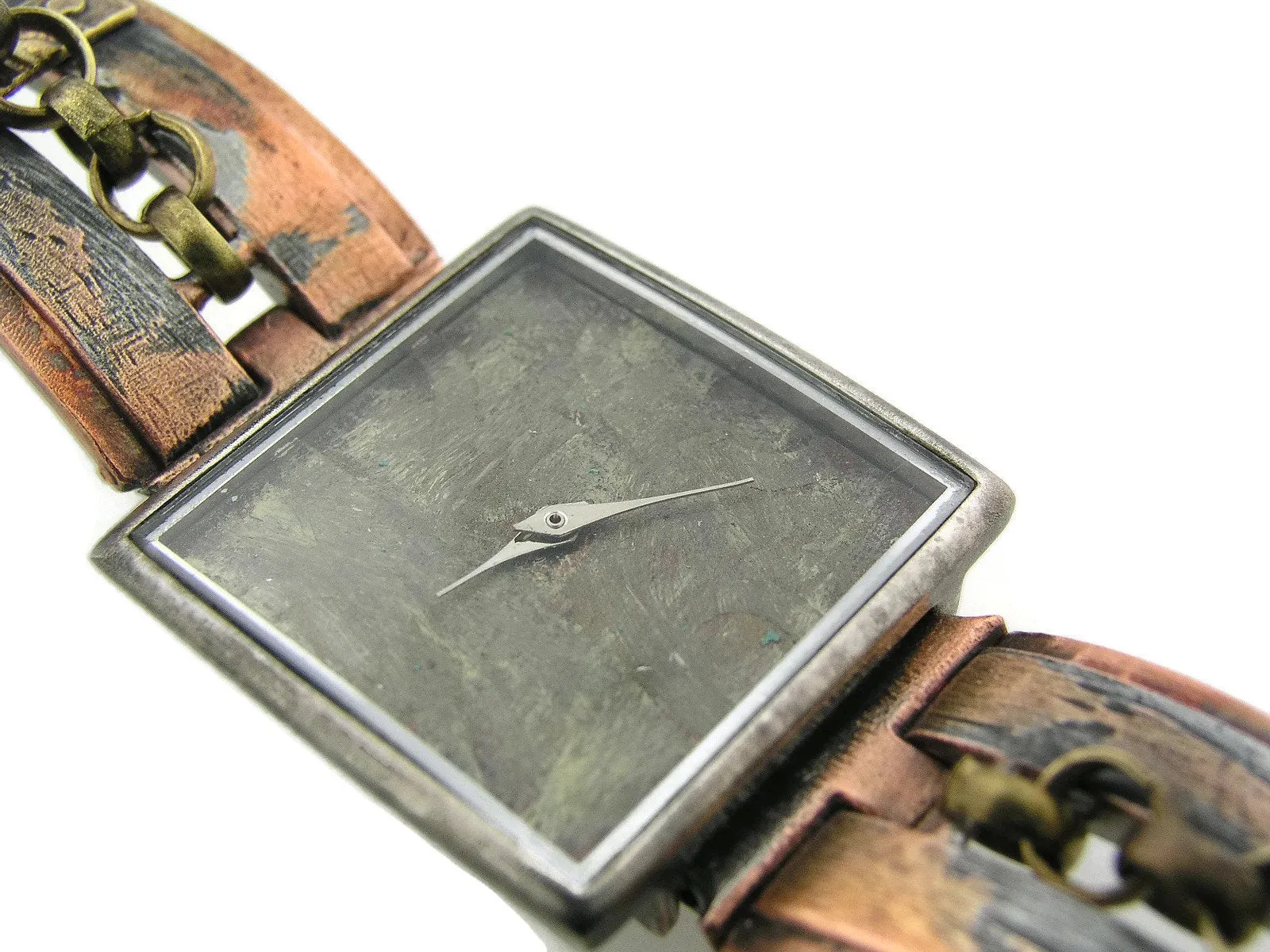 Women's brass Watch, green Dial